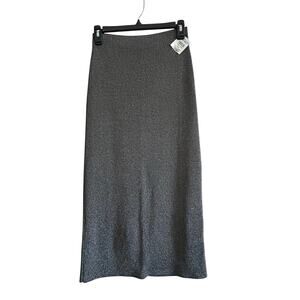 STOCKHOLM ATELIER & OTHER STORIES NWT Silver Metallic Pull-on Skirt Size S
